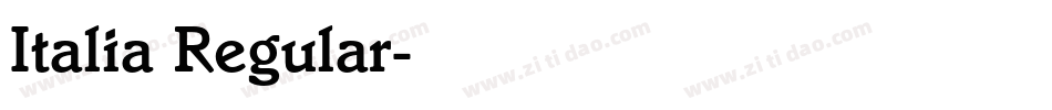 Italia Regular字体转换